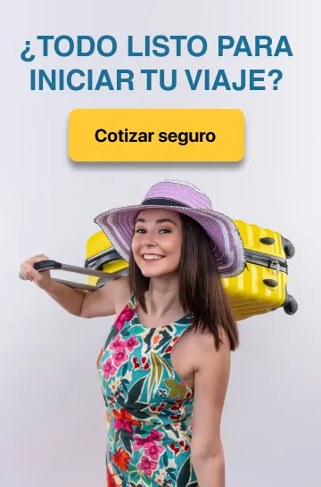 imagen de mujar con maleta para irse de viaje