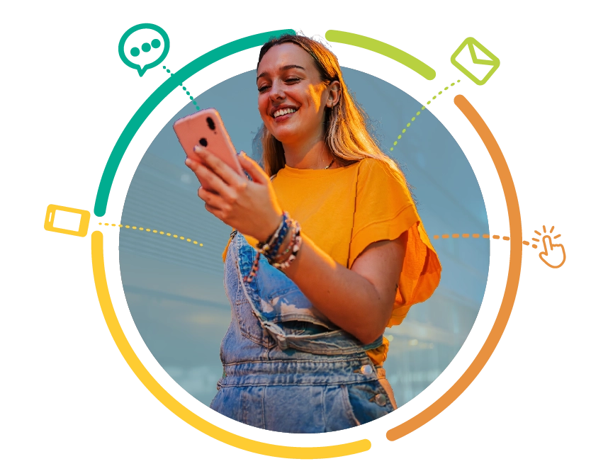 Teléfono en la mano